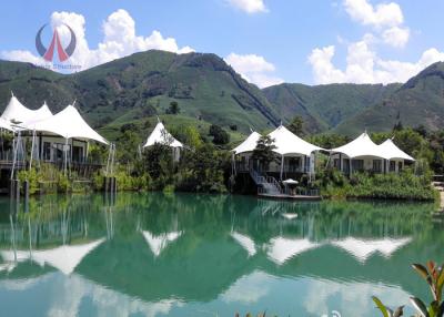 China Fantastic Light Luxury Tent Hotel Prefabricated Building Rock Wool Insulation for sale