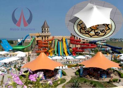 China Membrane Sheet Polygon Shade Structures , Large Sun Shade Canopy For Theme Parks for sale