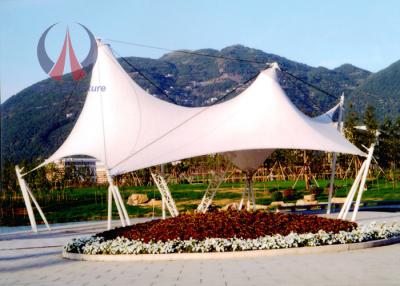 China Beautiful Patio Sail Canopy Curved Shade Structure For Landscape Anti - Rotten for sale