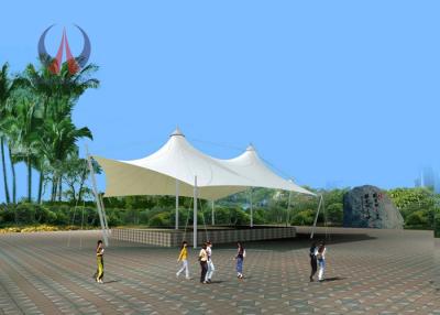 China Blue / White Park Shade Structures Garden Sail Awning High Transmitting Feature for sale