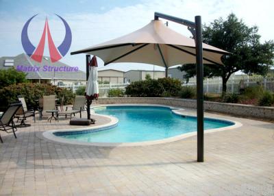 China Strong Wind Resistant Sail Umbrella Shade Structures With Metal Frame for sale