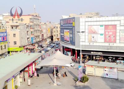 China Größeres Raum-Stahlarbeits-dehnbares Struktur-Architektur-Gewebe-Sonnenblende-Dach für Piazza zu verkaufen