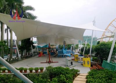 China Steelwork Stretching Tensioned Membrane Structures For Playground Sunshade Shed for sale