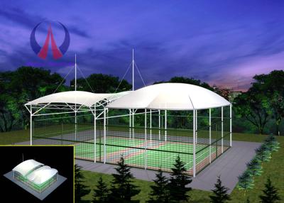 China Badminton Gymnasium Tensile Fabric Canopy , Cable Stayed Membrane Playground Covers Canopy for sale