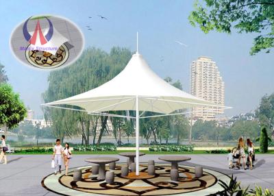 China Large Shade Umbrella Shape Tensile Structure Architecture Center Pole Support for sale