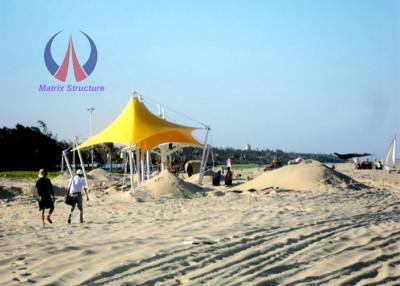 China Steel Sling Elasticity Sail Commercial Canopy Structure For Coast  And Shore for sale