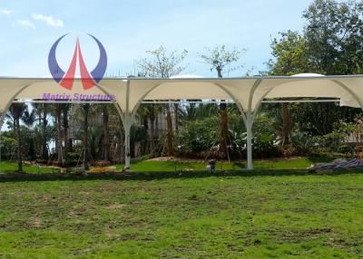 China Elasticity PVDF Sail Garden Sun Shade Canopy For Golf Course Heavy Rain Resistence for sale