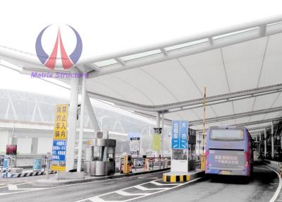 China Airport Walkway Tensile Membrane Canopy , Structural Steel Canopies for sale