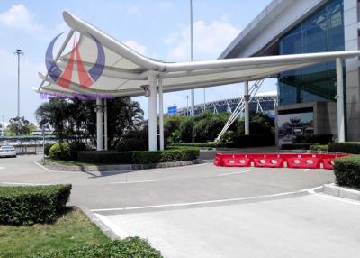 China Light Weight Membrane Sail / Tensile Shade Structures For Main Building Overhang for sale