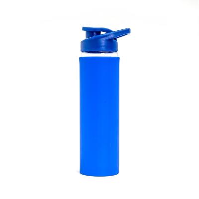 China Bpa Free Custom Logo Clear Glass Water Bottle With Silicone Sleeve for sale