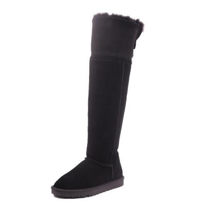 China Fashion Trend Free Samples Lowest Price TPR Sole Over The Knee Boots Flat Women's Snow Boots for sale