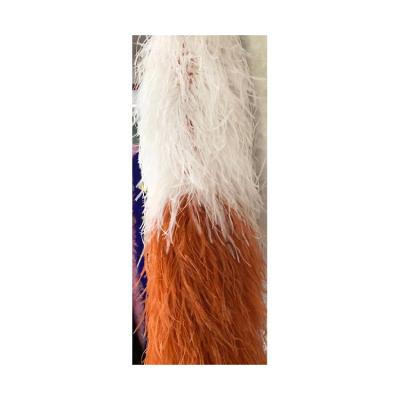 China Ostrich Feather Low Price Guaranteed Quality 20ply Feather Boa Orange 7~15CMOStrich for sale