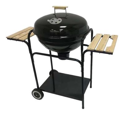 China Easily Assembled With Wheels Side Trays And Storage Shelf Outdoor Patio Camping Picnic Camping Picnic Outdoor BBQ Charcoal Cart BBQ Grill for sale