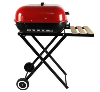 China Germany Cook Skewer Hamburger Charcoal BBQ Grill Easily Assembled Portable Foldable Grill With Side Table for sale