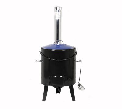 China Easily Assembled Combi Fireplace BBQ Grill Soup Stove for sale