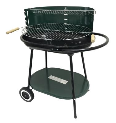 China Easily Assembled Oval Steel Cart Charcoal BBQ Grills for sale