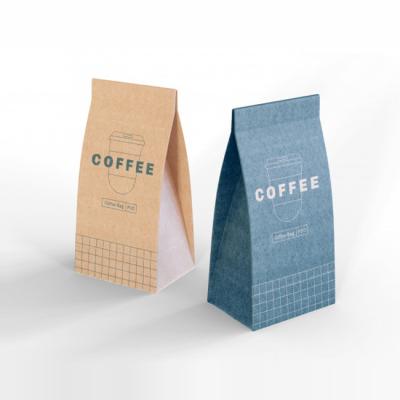 China Recyclable Custom Printed Luxury Low MOQ Coffee Bean Packaging Ziplock Bag Color Recyclable Kraft Paper Bag for sale