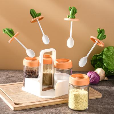 China Season Disposable High Quality Reservoir Kitchen Seasoning Bottle Combination Set Four Spice Bottle Kitchen Packs for sale