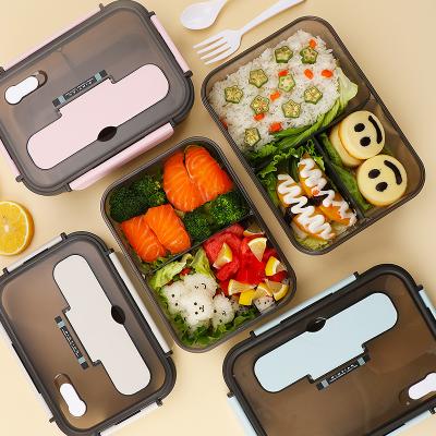 China Biodegradable Wheat Stocked Straw Lunch Box Plastic Containers Bento Rice Husk Eco Lunch Box Bag for sale