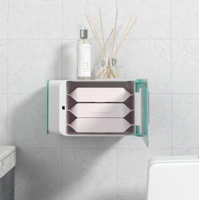 China Minimalist Toilet Supplies Roll Paper Holder And Cutter In Bathroom Sets Simple Kitchen LED Tissue Box for sale