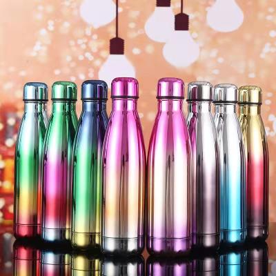 China Sustainable Factory Engravable Insulated Stainless Steel Cola Shaped Water Bottle With Custom Logo for sale