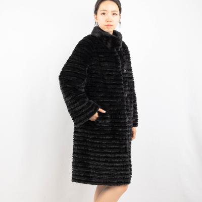 China Anti-wrinkle wholesale price women real fur coat long style mink fur coat for sale