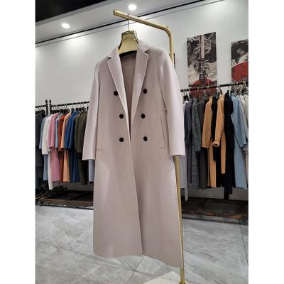 China Newest Design High Quality Woman Wool Cashmere Long Ladies Breathable Custom Fleece Winter Coats for sale