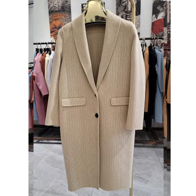 China 2021 Customized Wool Ladies De Mujer Woolen Long Overcoat Breathable Female Ditch Coat for sale