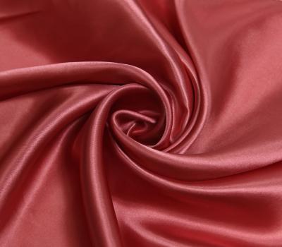 China Chinese bedding factory glazed 75D polyester satin fabric silky dyed microfiber fabric in rolls for sale