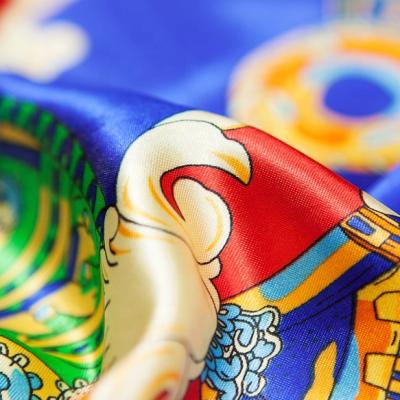 China Tear-Resistant In Changxing Stock 50D Polyester Satin Shiny Silky Weave Fabric Digital Print Your Own Design for sale