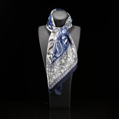 China Factory-direct wholesale polyester design 50X50 square European Turkish hair scarf for sale