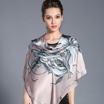 China 2019 Square New Design Elegant Pure Silk Square Scarf for sale