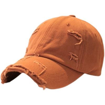 China COMMON Unisex Blank Plain Dad Ripped Worn-out Trucker Hats Adjustable Distressed Washed Plain Baseball Caps for sale