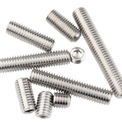 China DIN916 Stainless Steel Cup Point Hex Socket Flat Screw Machine Screw for sale