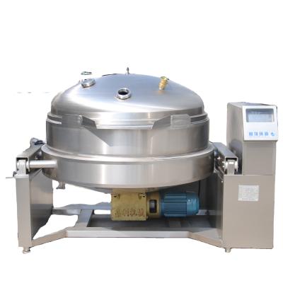 China Vegetable Processing Plant Automatic Steam Jacketed Kettle With Lid For Fruit Jam for sale