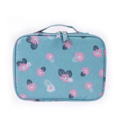 China Fashion Elegant Women Small Cosmetic Bag Gift Print Fashionable Polyester Makeup Bag Custom Made Wholesale for sale