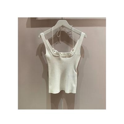 China Breathable Stylish High-end Factory Price Mature Temperament And Fashionable Was Slim White Lace Up Vest Sling for sale