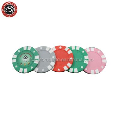 China 13.5g ABS Clay Poker Chips Sticker Logo Color Color Casino Baccarat Chips Texas Customize Clay Iron Double Rectangular ABS for sale