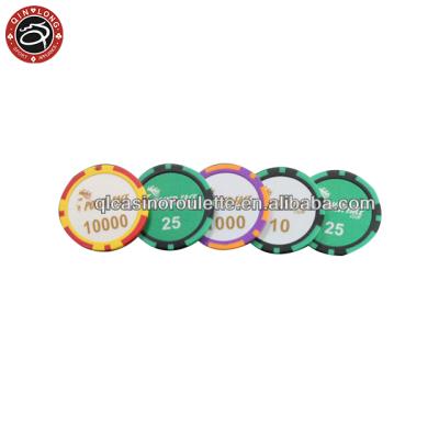 China BIG 11.5g ABS Poker Chips Sticker Logo Sticker Double Rectangular Color Baccarat Texas Acrylic Rlulette Wheels Blackjack for sale