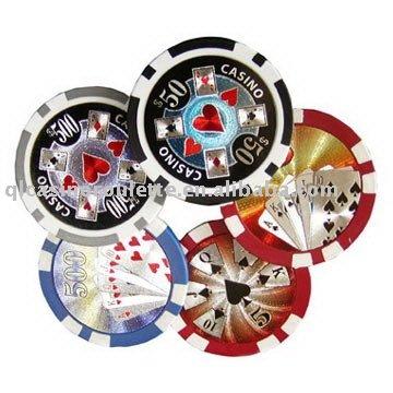 China Texas Customize Casino Clay Iron High Quality ABS Baccarat Chips Table Electronic Acrylic Brass Poker 40mm*3.3mm for sale