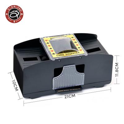 China 1-2 Pairs Automatic Plastic Shuffler Dealer Baccarat Texas Black Jack Electric Plastic Poker For Casino Accessories for sale