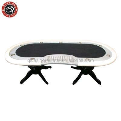 China Professional 96 Inch Texas Casino Poker Table Deluxe Electronic Gaming 82*42*32inch Luxury High Quality Solid LED Wood Products for sale