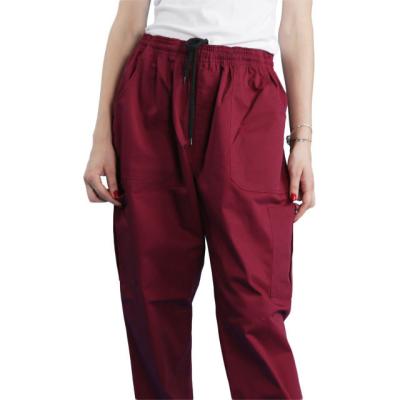 China Anti-wrinkle super quality high waist with pull string zipper restaurant hotel bar uniforms kitchen chef uniform pants for sale