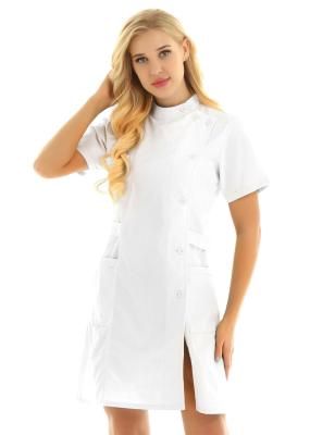 China White Nurse Uniform Dress Comfortable Cheap Coverall Nurse Medical Hospital Uniform for sale