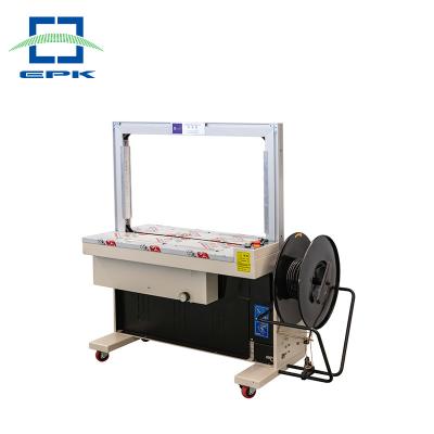 China Automatic PP Merchandise Belt Plastic Band Box And Carton Table Top Strapping Machine for sale