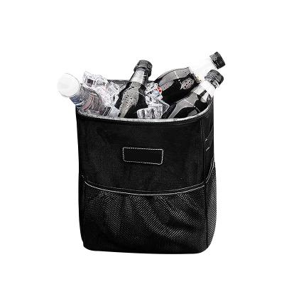 China Wholesale Universal Waterproof Removable Liner Organizer Garbage Bin Car Hanging Trash Can With Lid And Storage Pockets for sale