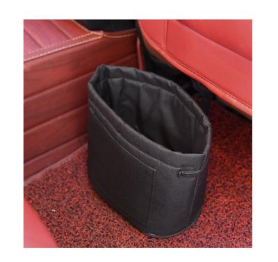 China Brief & High Quality Single Color Mini Oxford Waterproof Trash Can Storage Bag Car Waste Bin Organizer for sale