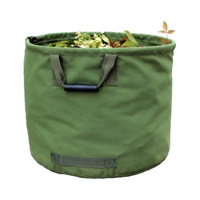 China Durable Waterproof Reusable Oxford Cloth Reusable Folding Portable Cloth Container Bag 210D Black Plant Trash Bag for sale