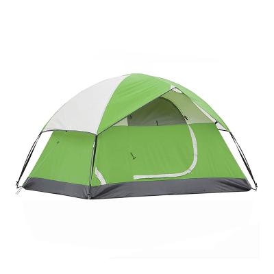 China Diagonal tying type family tent double layer separate room tents outdoor waterproof easy folding mountaineering tents for sale