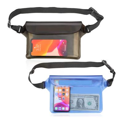 China Customizable Waterproof Cute Transparent Swimming Outdoor Fanny Pack Waist Bag Clear PVC Waist Bag Wholesale for sale